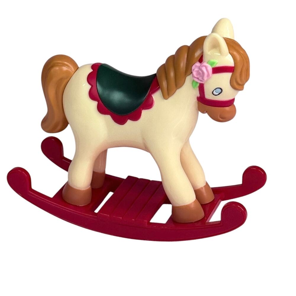 American Girl Bitty Baby Rocking Horse Evergreen Holiday Christmas Toy Vintage